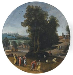 Christ On The Road To Emmaus by Abel Grimmer