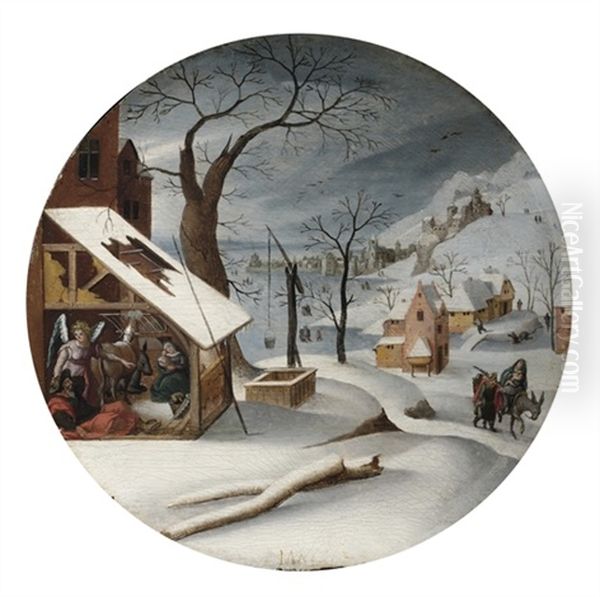 January: A Winter Landscape With The Dream Of Joseph And The Flight Into Egypt - view 1