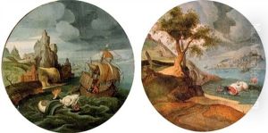 Jonas Thrown In The Water (+ Jonas And The Whale, Signed; Pair)