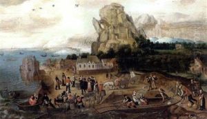 Landschaft Mit Hafen Und Maria Auf Der Flucht Landschaft Mit Hafen Und Maria Auf Der Flucht