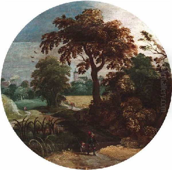 Sommerliche Landschaft Mit Landsknechten - view 1