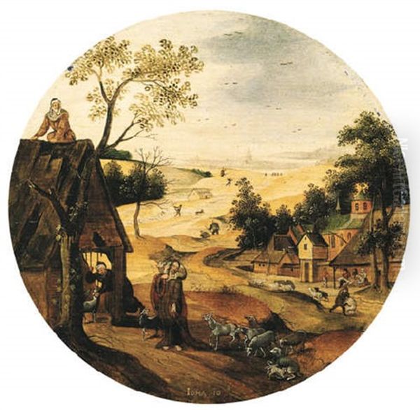 The Month Of June: A Landscape With Christ The Good Shepherd - view 1