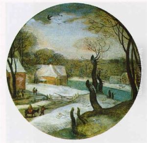 Winterlandschaft Mit Der Flucht Nach Aegypten by Abel Grimmer