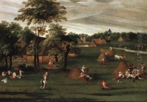 Summer: Peasants Picnicking Among Haystacks by Abel Grimmer