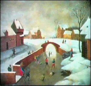 Paysage Avec Patineurs Paysage Avec Patineurs