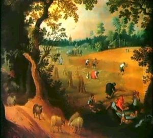 Die Kornernte, Eine Allegorie Des Sommers by Abel Grimmer