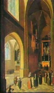 Figures In A Church Interior