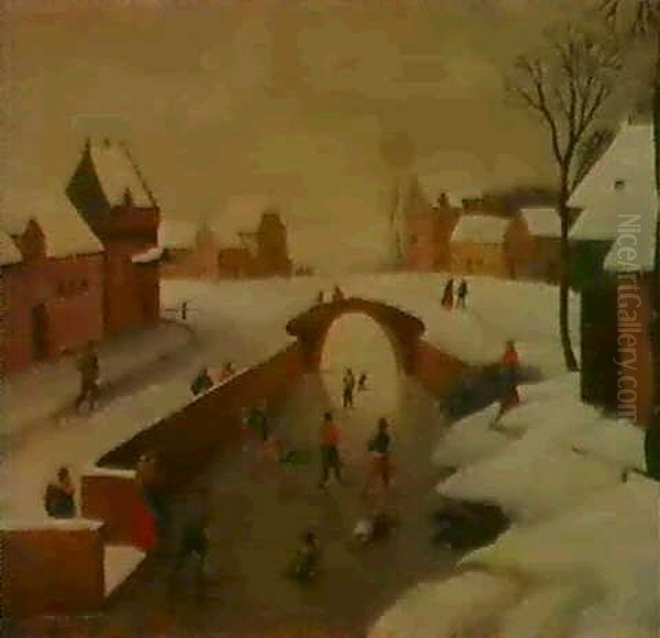 A Winter Landscape With Skater - view 1