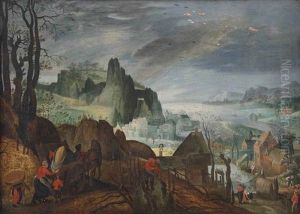 An Allegory Of Spring: A Rocky Coastal Landscape With Farmers Working