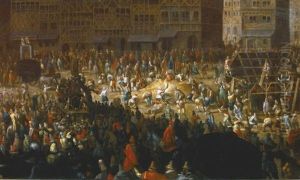 Carnaval Sur La Place D'une Ville by Jacob Grimmer