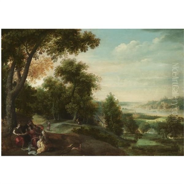 An Extensive Landscape With A Mythological Scene (collab. W/gillis Mostaert Hulst) - view 1
