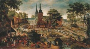 A Town Kermesse by Jacob Grimmer