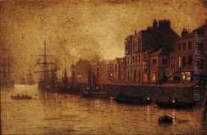Evening, Whitby Harbour by Arthur E. Grimshaw