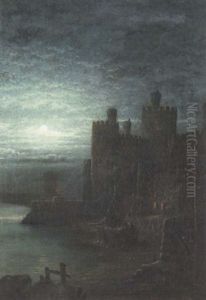 Conwy Castle, Moonrise by Arthur E. Grimshaw