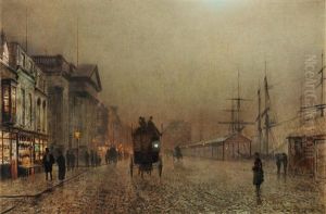 Liverpool Docks By Moonlight by John Atkinson Grimshaw
