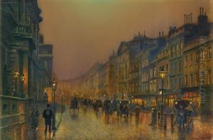 London, St James' Street by John Atkinson Grimshaw