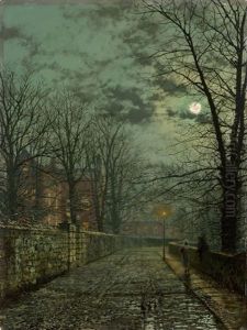 Rue Apres La Pluie Au Clair De Lune by John Atkinson Grimshaw