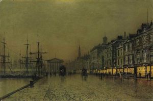 Greenock Dockside By Night by John Atkinson Grimshaw