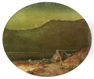 The Crescent In An Oval Slip by John Atkinson Grimshaw