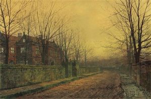 Knostrop Old Hall, Yorkshire by John Atkinson Grimshaw