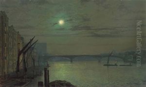 On The Thames by John Atkinson Grimshaw
