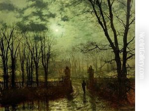 At The Park Gate by John Atkinson Grimshaw