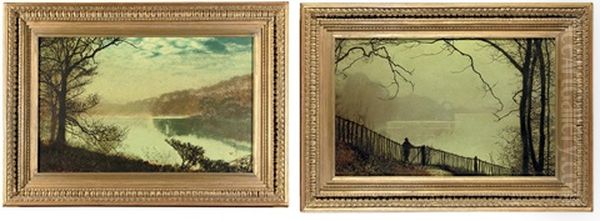 Waterloo Lake (+ A Figure Overlooking Waterloo Lake; Pair) - view 1