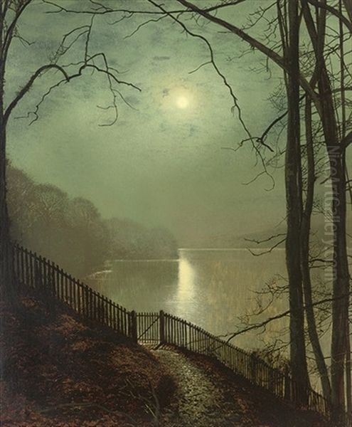 Moonlight On The Lake, Roundhay Park, Leeds - view 1