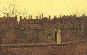 In The Golden Gloaming by John Atkinson Grimshaw
