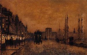 The Broomiliev, Glasgow by John Atkinson Grimshaw