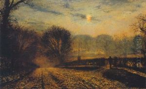 A Man Leaning On A Gate by John Atkinson Grimshaw