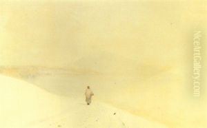 Snow And Mist, Caprice In Yellow Minor by John Atkinson Grimshaw