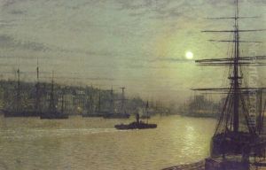 Full Tide, Whitby by John Atkinson Grimshaw