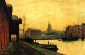 Gloucester Docks, 1890 by John Atkinson Grimshaw