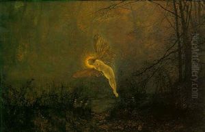 Midsummer Night Or "iris" by John Atkinson Grimshaw