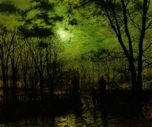 At The Park Gate by John Atkinson Grimshaw
