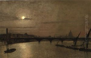 Waterloo Bridge by John Atkinson Grimshaw