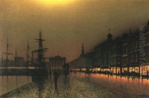 Greenock Harbour by John Atkinson Grimshaw