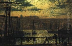 Whitby Harbour From Station Quay by John Atkinson Grimshaw