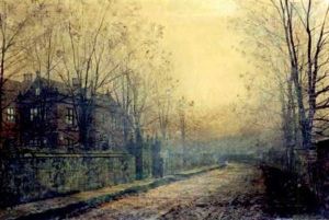A November Morning (dated 1824) by John Atkinson Grimshaw