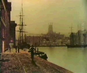 Gloucester Docks by John Atkinson Grimshaw