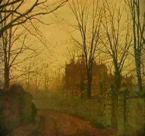 In The Autumn's Golden Glow by John Atkinson Grimshaw