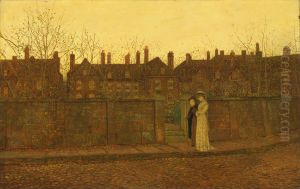 In The Golden Gloaming by John Atkinson Grimshaw