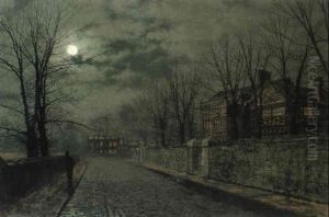 Cheshire Road by John Atkinson Grimshaw