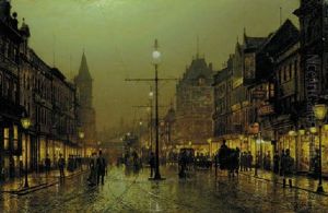 A View Of Briggate, Leeds, At Night