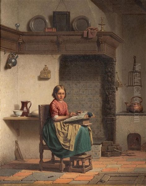 Interior Scene With Lacemaker - view 1