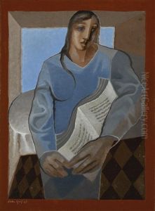 Femme Au Livre by Juan Gris