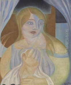 Portrait De Jeune Fille by Juan Gris
