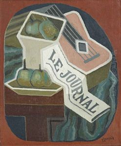 Compotier Et Journal by Juan Gris