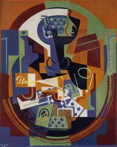 Compotier Et Cartes A Jouer by Juan Gris